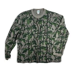 Vintage Mirage Camo Long Sleeve Shirt Mens Large USA  RealTree Single-Stitch 90s